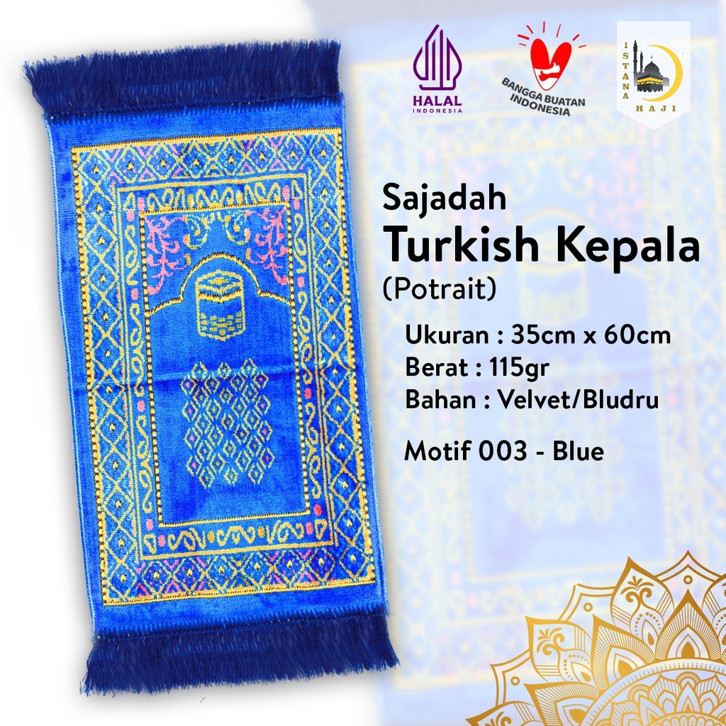 Sajadah Kepala Tebal Sejadah Turki Anak Mini 35x60 cm