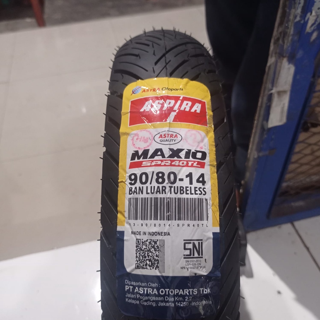 Ban motor matic Aspira Maxio SPR40 90 80 14 Tubeless