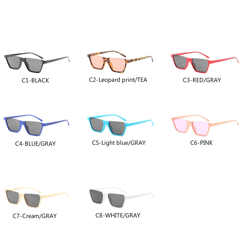 Fashion Half Frame Square Korean Retro Men's and Women's Sunglasses