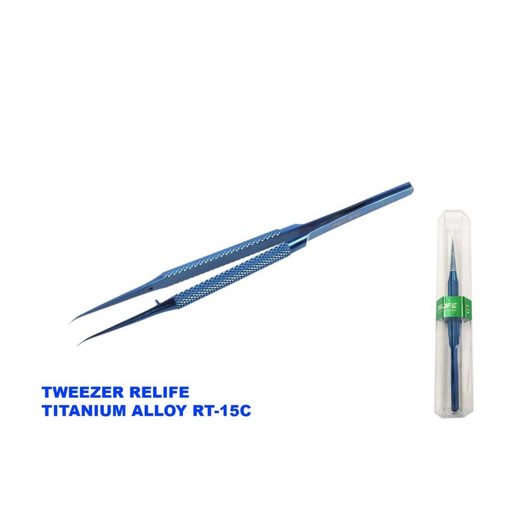 PINSET / TWEEZER RELIFE ALUMINIUM ALLOY ( LURUS / BENGKOK )