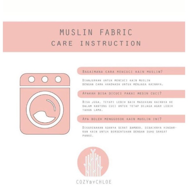 Cozy by Chloe Muslin Swaddle - Bedong Anak bayi Selimut Blanket Muslin Bamboo Cotton  Soft Lembut Halus