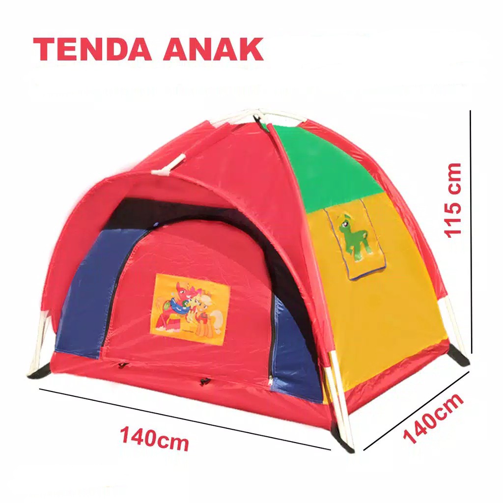 PROMO !!! Tenda Mainan Anak 140x140cm Camping Karakter