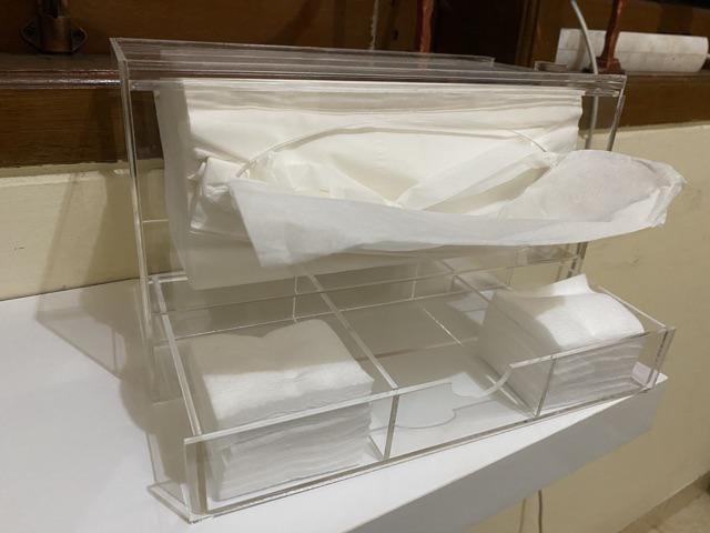 Acrylic Tissue 3sekat Lubang Dpn
