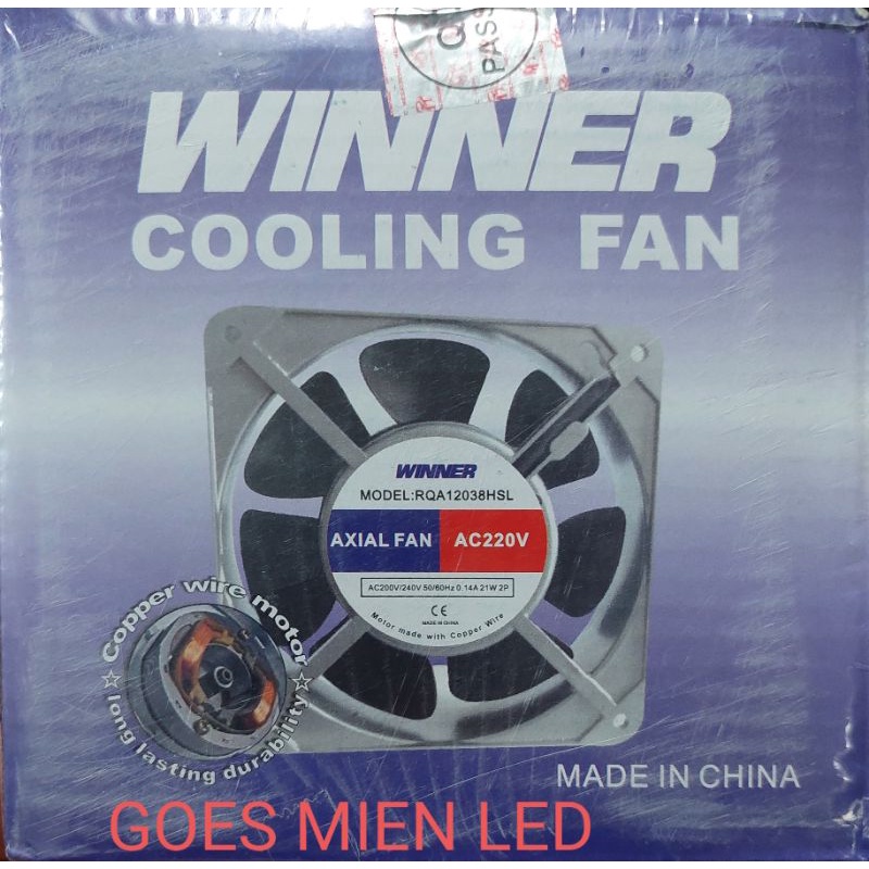 Kipas / cooling Fan AC WINNER 12x12 cm 220 volt full besi