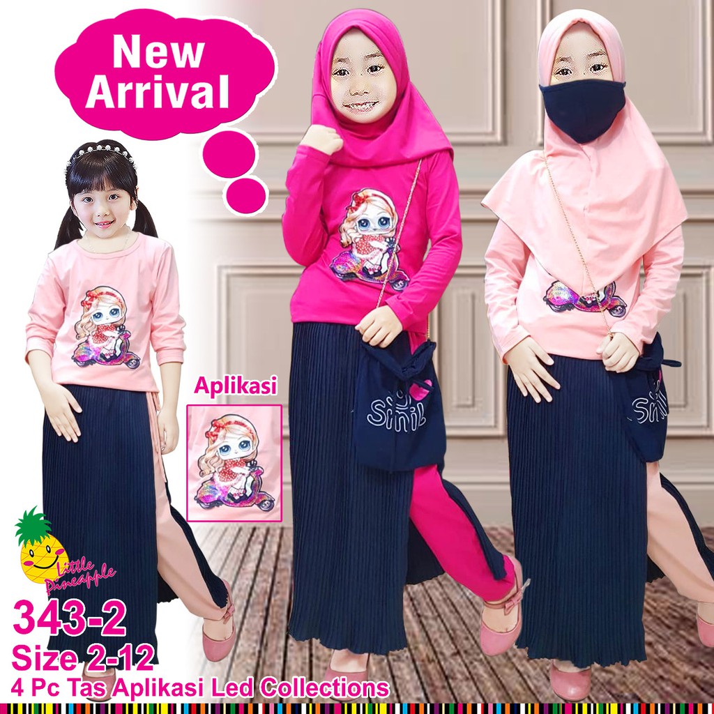 setelan muslim anak perempuan rok celana