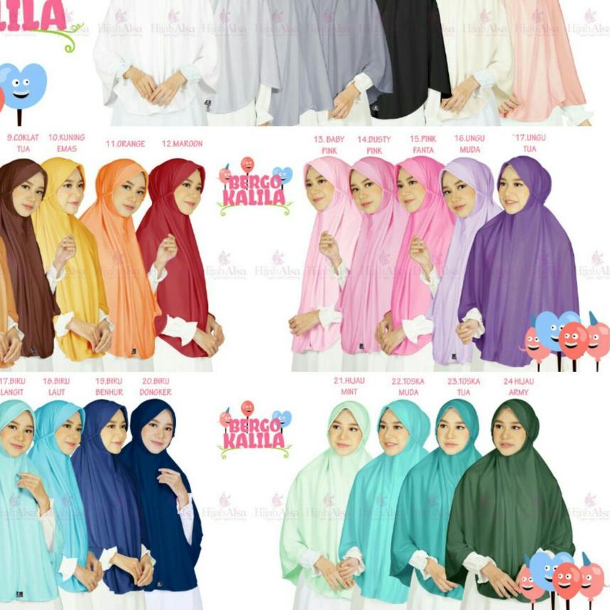 ► Hijab Alsa Bergo KALILA - Bergo Kaos Tali ❊