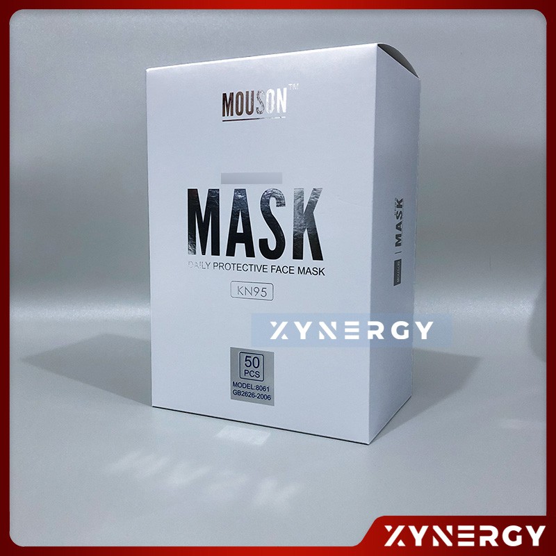 MASKER MOUSON KN95 PREMIUM 5PLY ISI 50 MASKER SEKALI PAKAI NON MEDIS