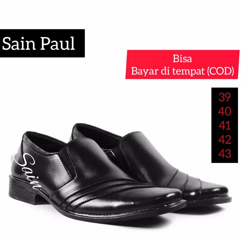 sepatu pantofel pria Pantofel Hitam Pria