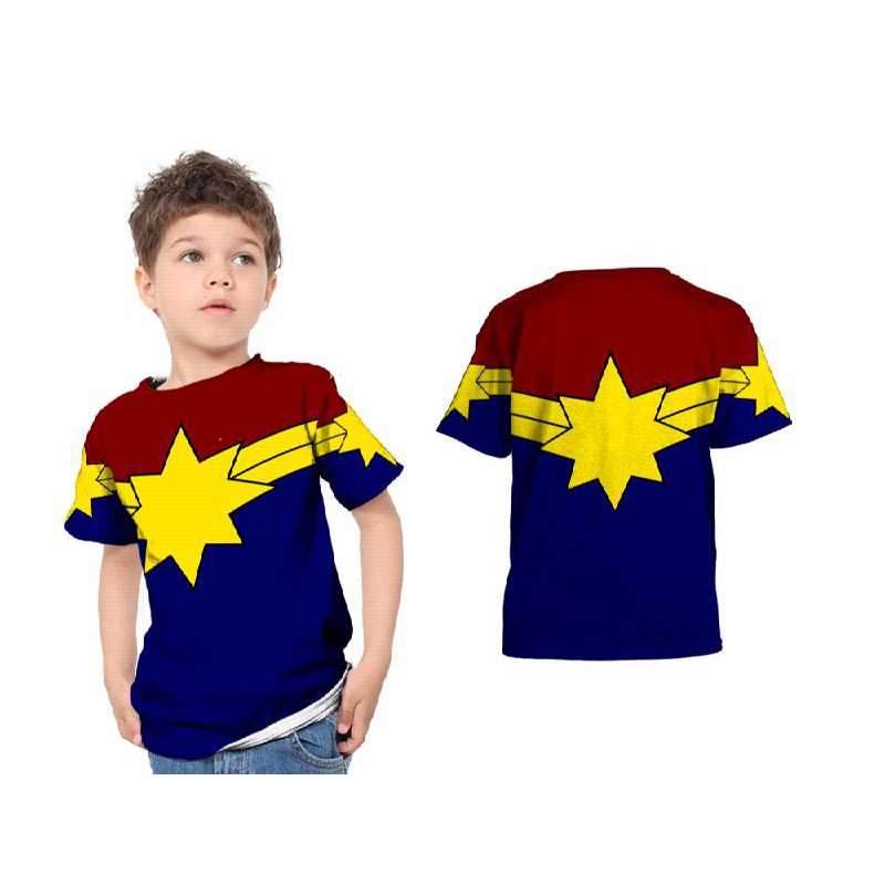 Kaos Anak Unisex Captain Marvel 3D FullPrint New Design Art 1