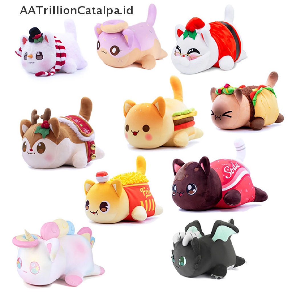 Aatrillioncatalpa Boneka Stuffed Plush Kucing Burger French Fries Roti Sandwich Aphmau 10 Model