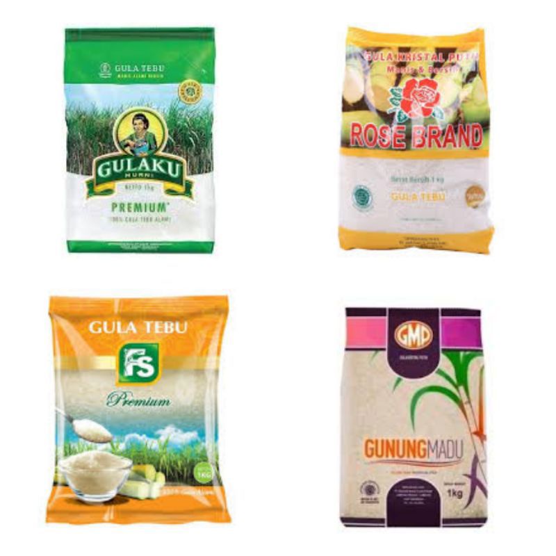 

GULA PASIR 1 KG KEMASAN ISI 1KG ORIGINAL TERMURAH - RANDOM MERK TIDAK BISA PILIH