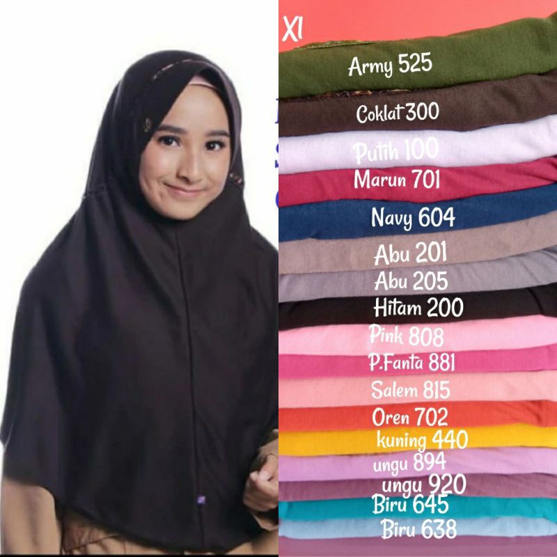 RABBANI Asli Kerudung Hijab JIlbab Instan Jumbo HEMY  size XL Serut Bando
