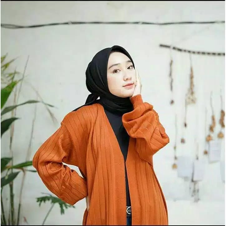 ZAHRA - Cardigan Wanita Rajut Halus Long Cardigan BUBBLE CARDY