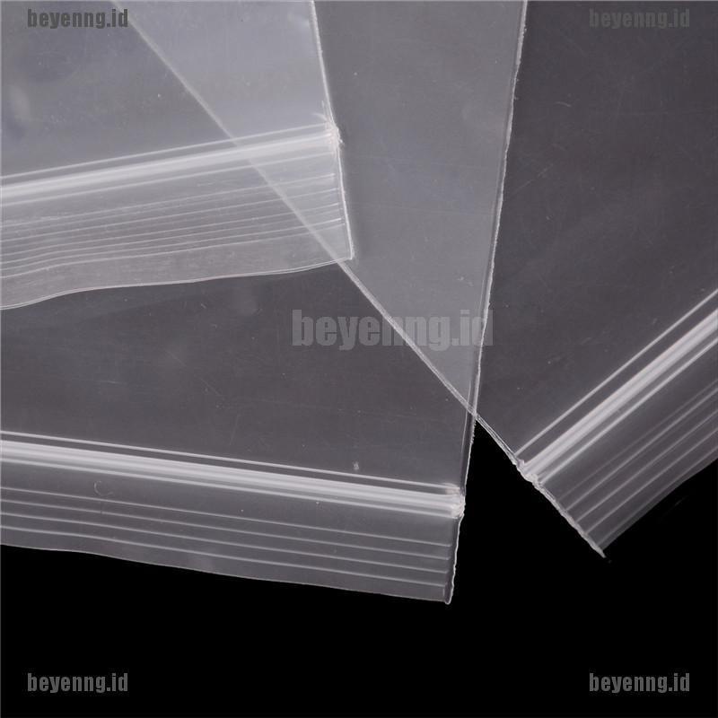 Bey 100pcs Kantong Plastik Tebal 0.12mm Dengan Zip Lock Resealable