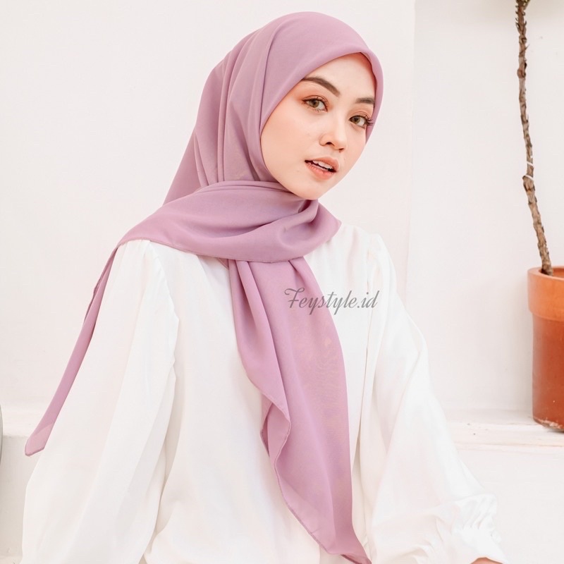 HIJAB BELLA SQUARE / HIJAB POLYCATTON-Choco Marble