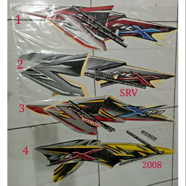 STRIPING/STICKER SUPRA FIT X TAHUN 2008 UNTUK MODEL STANTAR