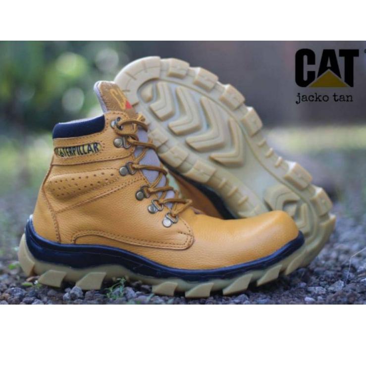 Harga Murah.. 100% ORIGINAL CATERPILLAR SEPATU SAFETY KULIT KERJA PRIA MURAH  LAPANGAN DINAS