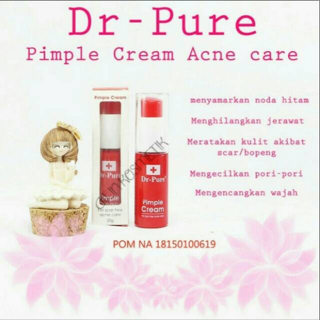 DR PURE SERUM PIMPLE CREAM ACNE CARE / FACE SERUM WAJAH JERAWAT