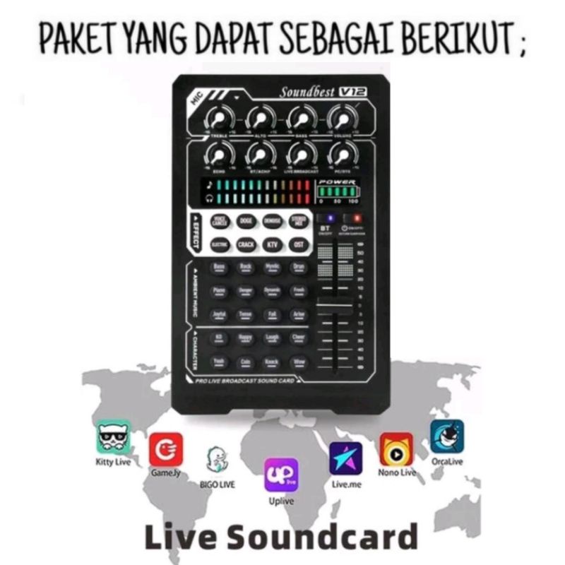 Paket Karaoke Studio Rekaman Musik Soundcard Speaker Monitor 4 Inch