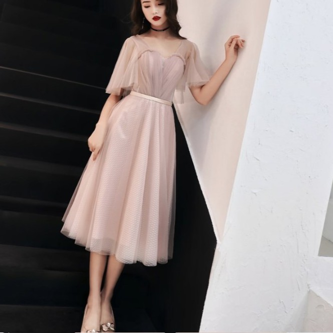 Gaun malam elegan Gaun pesta party dress mini singer prom  mc dress