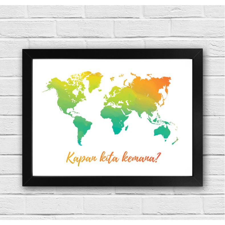 

PAJANGAN DINDING WORLD MAP, TRAVEL - K.147