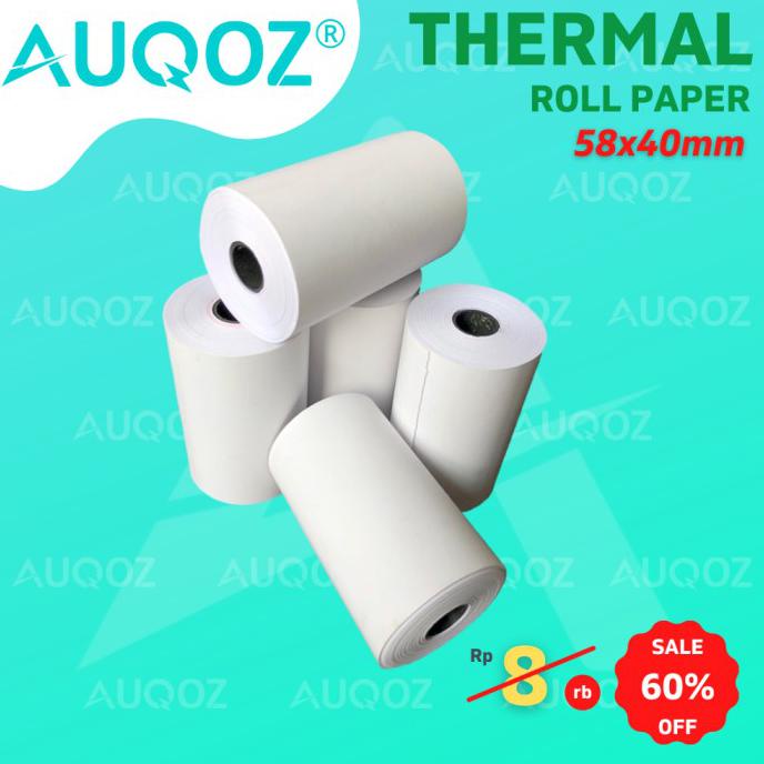 Auqoz Thermal Roll Paper - Kertas Printer Termal 58X40