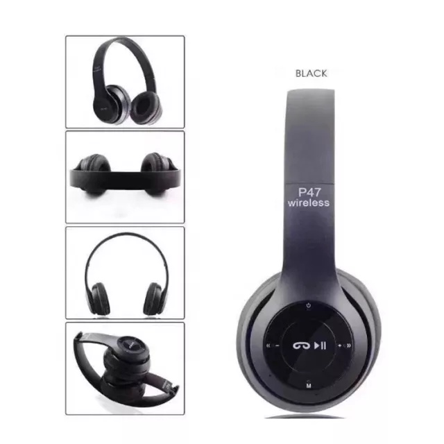 Headphone Bluetooth P47 Wireless Portable Bluetooth Headset Bass Earphone Audio Gaming Music