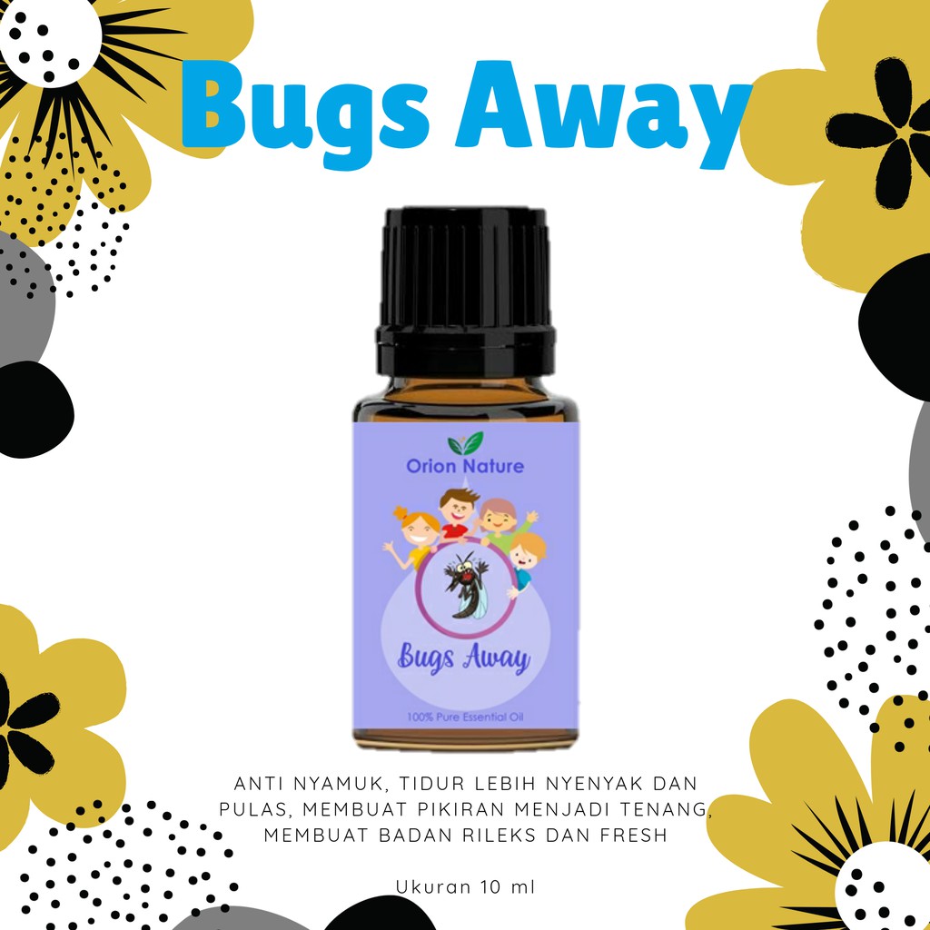 Orion Nature Bugs Away 100% Essential oil Minyak Aroma Terapi Pure Therapeutic Grade Anti Nyamuk