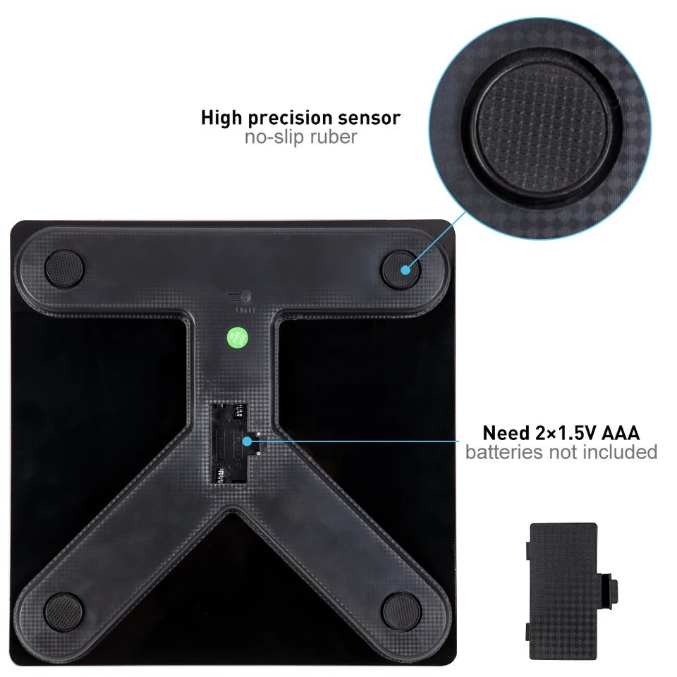 Timbangan Berat Badan Digital LCD Skala Presisi Body Fat Scale Floor