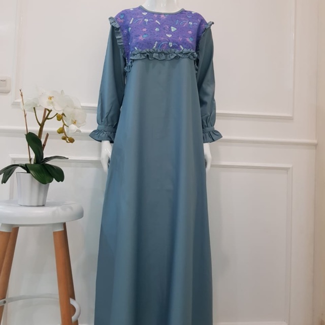 Gamis kombi batik dada by edness kayla