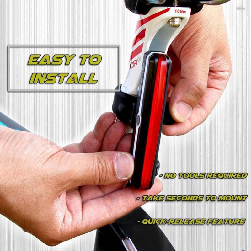 USB Rechargeable LED Bicycle Bike Cycling Front Rear Tail Light 6 Modes Bicycle Lamp Waterproof