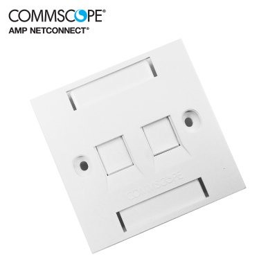 AMP Commscope Faceplate 2 Hole / 2 Port / Dual