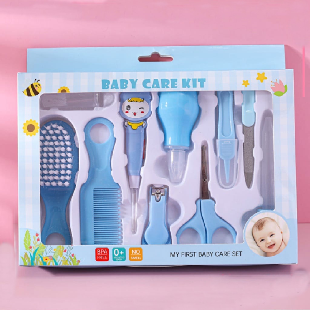 BABY CARE NAIL KIT SET Alat Perawatan Bayi 10in1 Sisir Gunting Kuku Bayi Hadiah Lahiran Newborn Gift Ssir Bayi Set F349