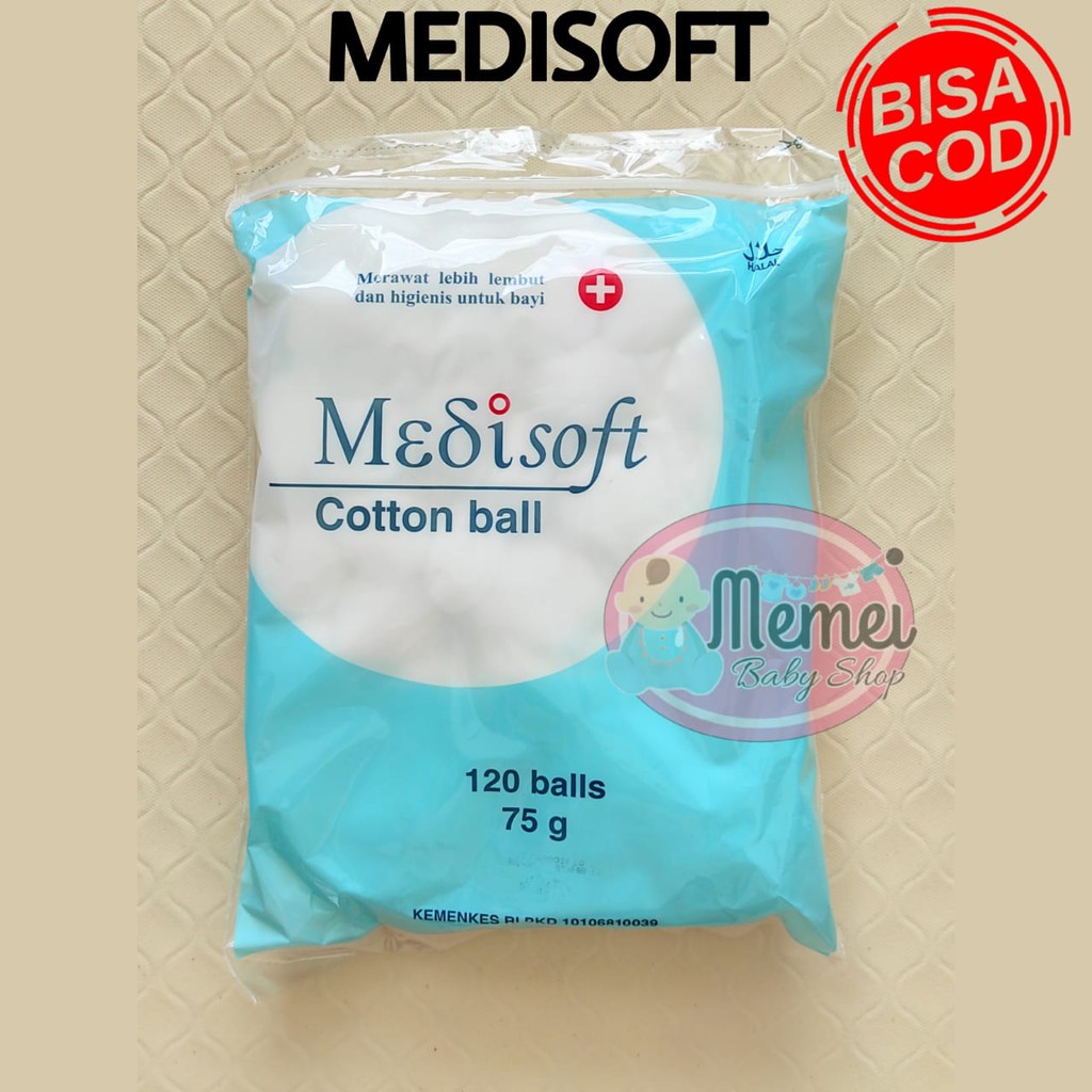 Medisoft cotton ball isi 120 pcs Kapas bola bayi