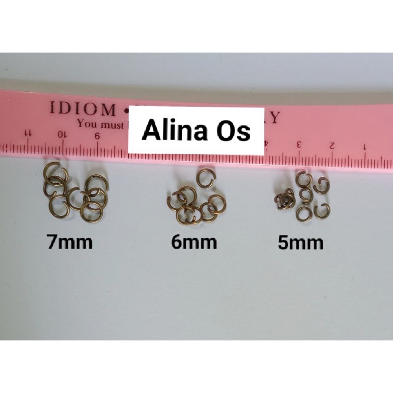 JUMP RING BRONZE 5MM 6MM 7MM 8MM 10MM KETEBALAN 0.9MM DAN 1.2MM