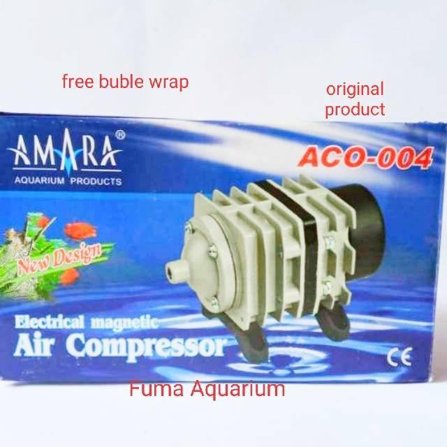 Mesin Pompa Airpump Aerator Amara ACO-004 pompa Gelembung Udara Kolam Aquarium Koi