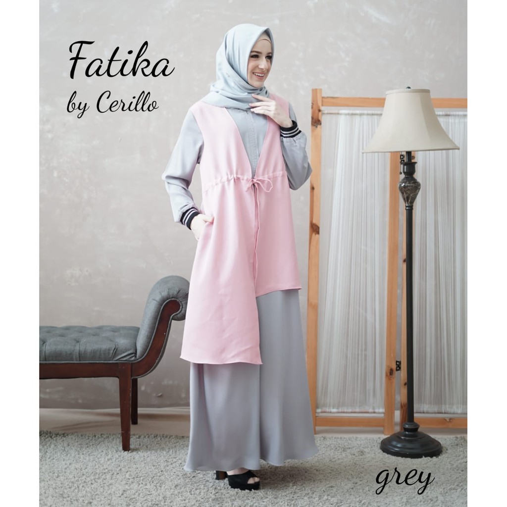 Gamis Syari Dress Pakaian Wanita Fashion Muslim Fatika Terbaru