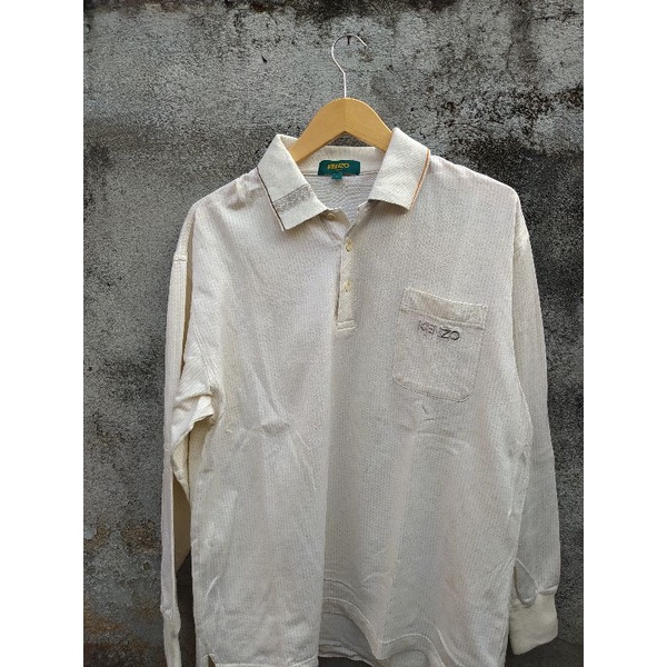 kaos krah poloshirt lengan panjang KENZO GOLF second branded original size 4 setara XL.