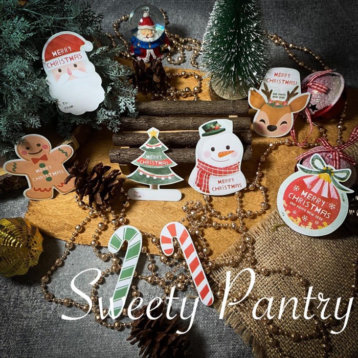 

Hangtag / Hang Tag / Hiasan Dus/Box Kue Mix Christmas - 40 Pcs 014