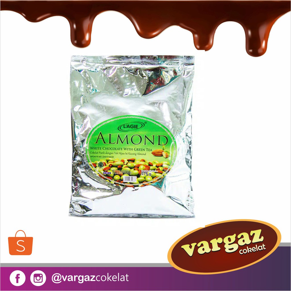 

LAGIE Termurah Almond Green Tea Chocolate Rasa Teh Hijau Isi Kacang Almond Kemasan 375gr