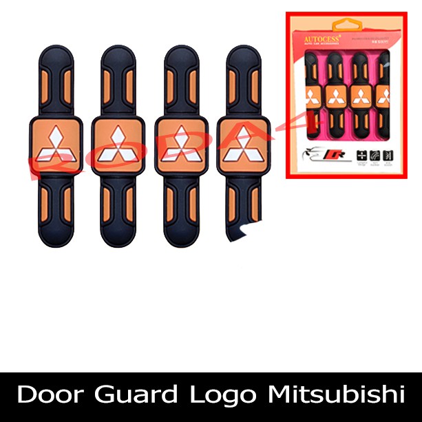 Door Guard / Pelindung Pintu Mobil Logo Mitsubishi