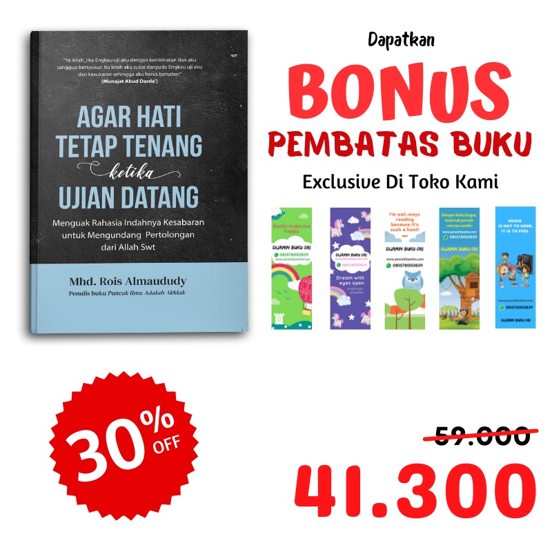 Syalmahat Publishing Buku Motivasi Islam Islami Agar Hati Tetap Tenang Ketika Ujian Datang Untuk Muslim Dan Muslimah