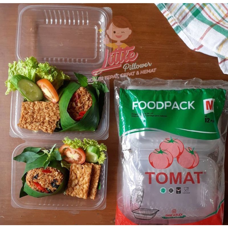 (Isi 50pcs FOOD PACK TOMAT) Food Pack Tomat Food Container Higienis