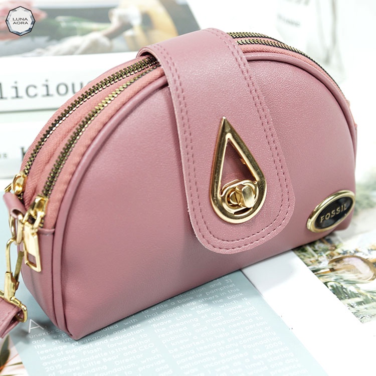 Luna Aura Tas Dompet Wanita Minixo Kerang Liontin Dua Ruang Clutch Wanita Terbaru Dompet Koin wanita Tas wanita ootd