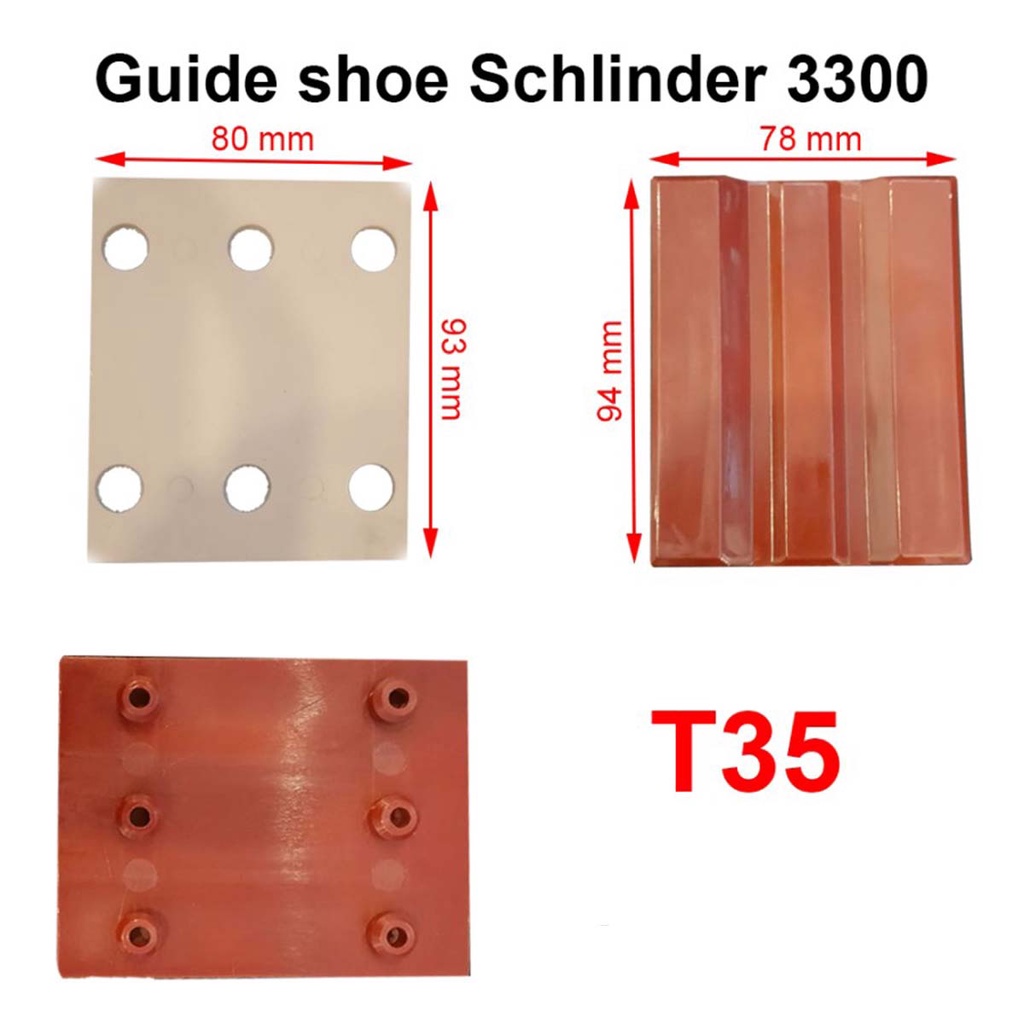 Elevator inside guide shoe inside sliding rail lift