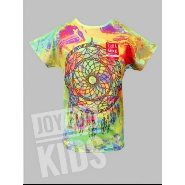 kaos baju anak perempuan boho hijau