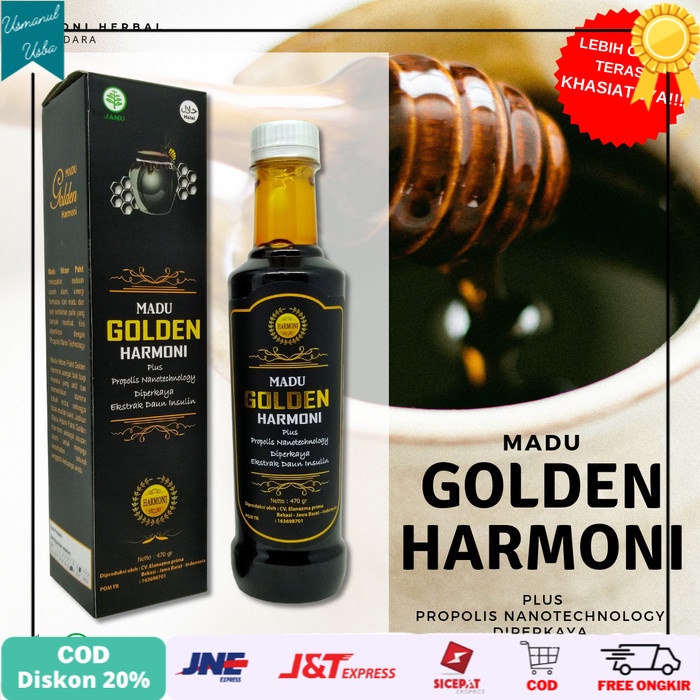 

◾COD◾ Madu Hitam Pahit plus Propolis Nano Golden Harmoni Original BPOM / POM