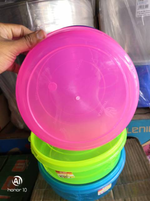 Toples bulat wadah/ penyimpanan  makanan warna  2 liter