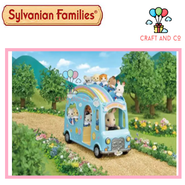 Mainan anak miniature Sylvanian Nursery School Bus