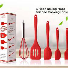 # HJ # Peralatan Masak 5in1 SET Silicone KITCHEN UTENSIL Spatula Cooking